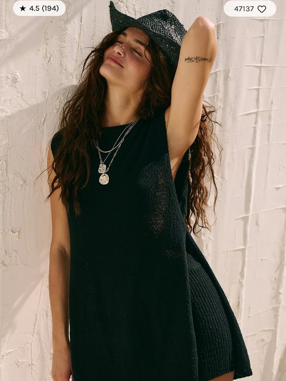 Free People Black Knit Set